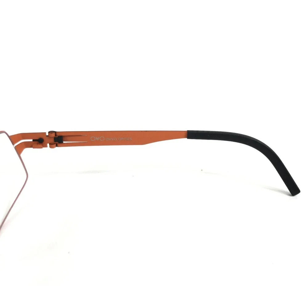 OVVO Optics Eyeglasses Frames 6019 c50/189 Black Orange Rectangle 54-20-135